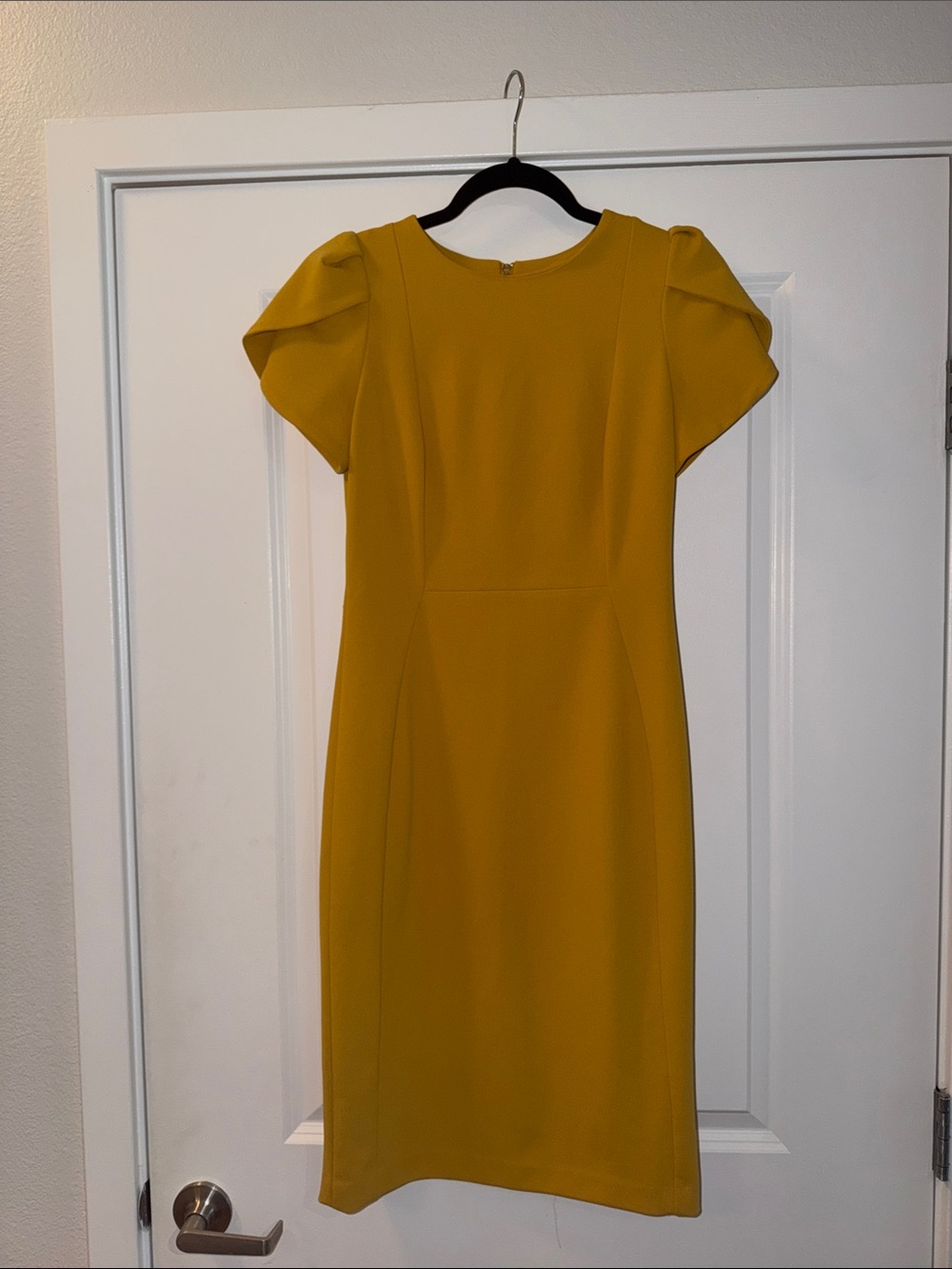 Calvin Klein Yellow Tulip Sleeve Sheath Dress